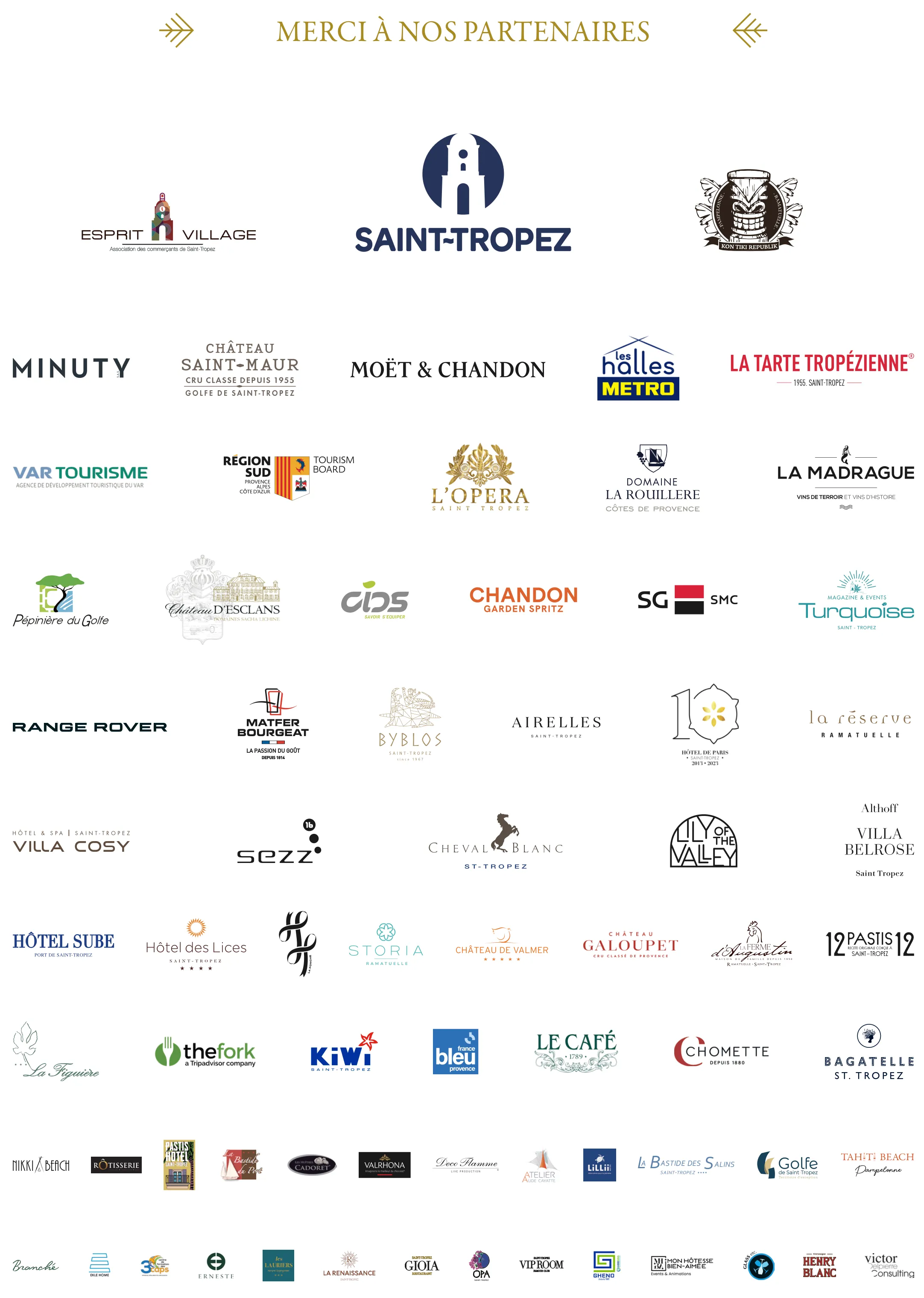 Logos des partenaires de l'événement