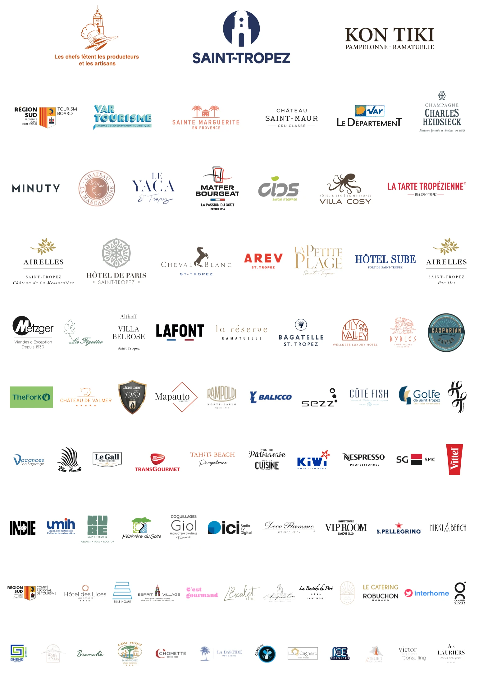 Logos des partenaires de l'événement