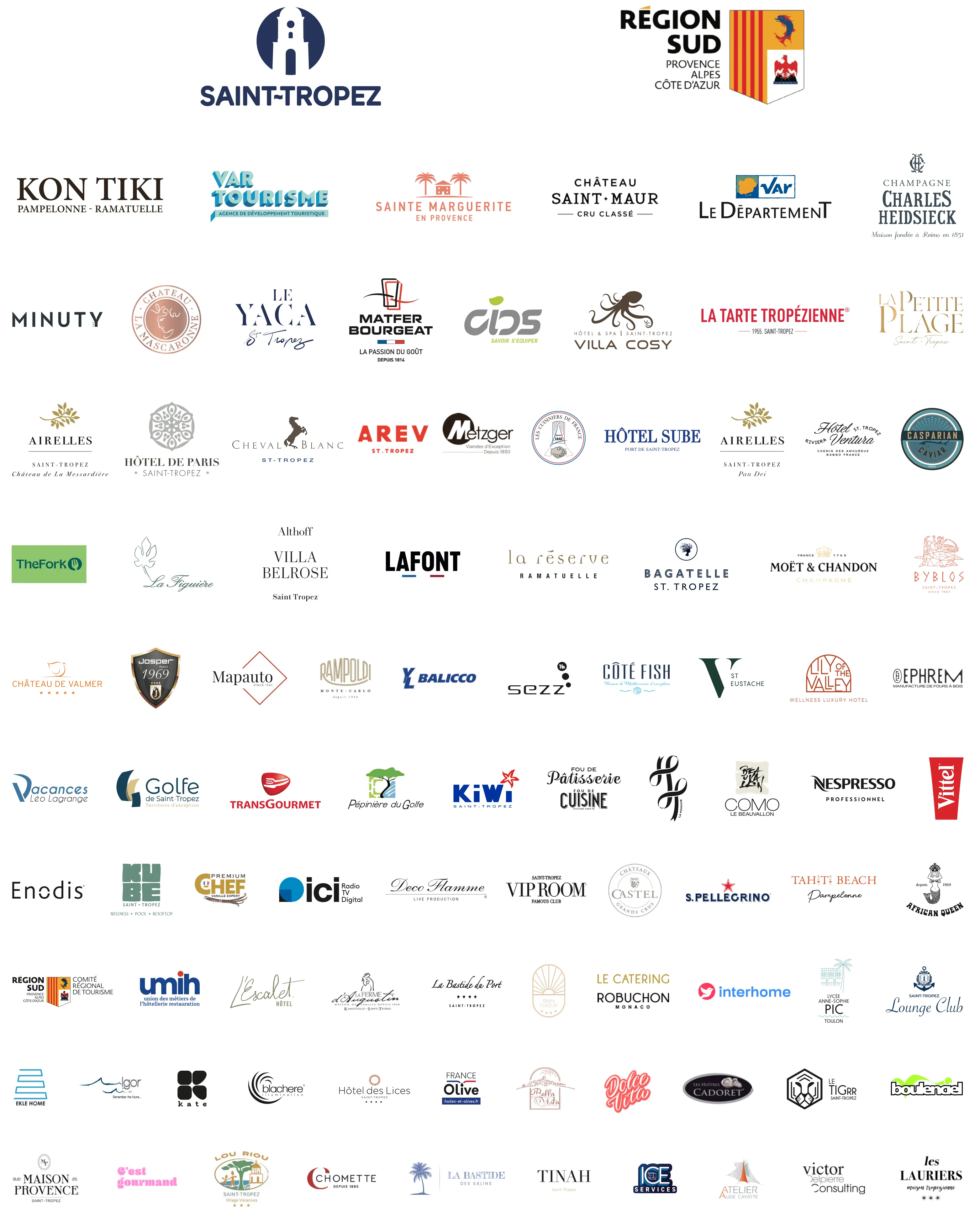 Logos des partenaires de l'événement