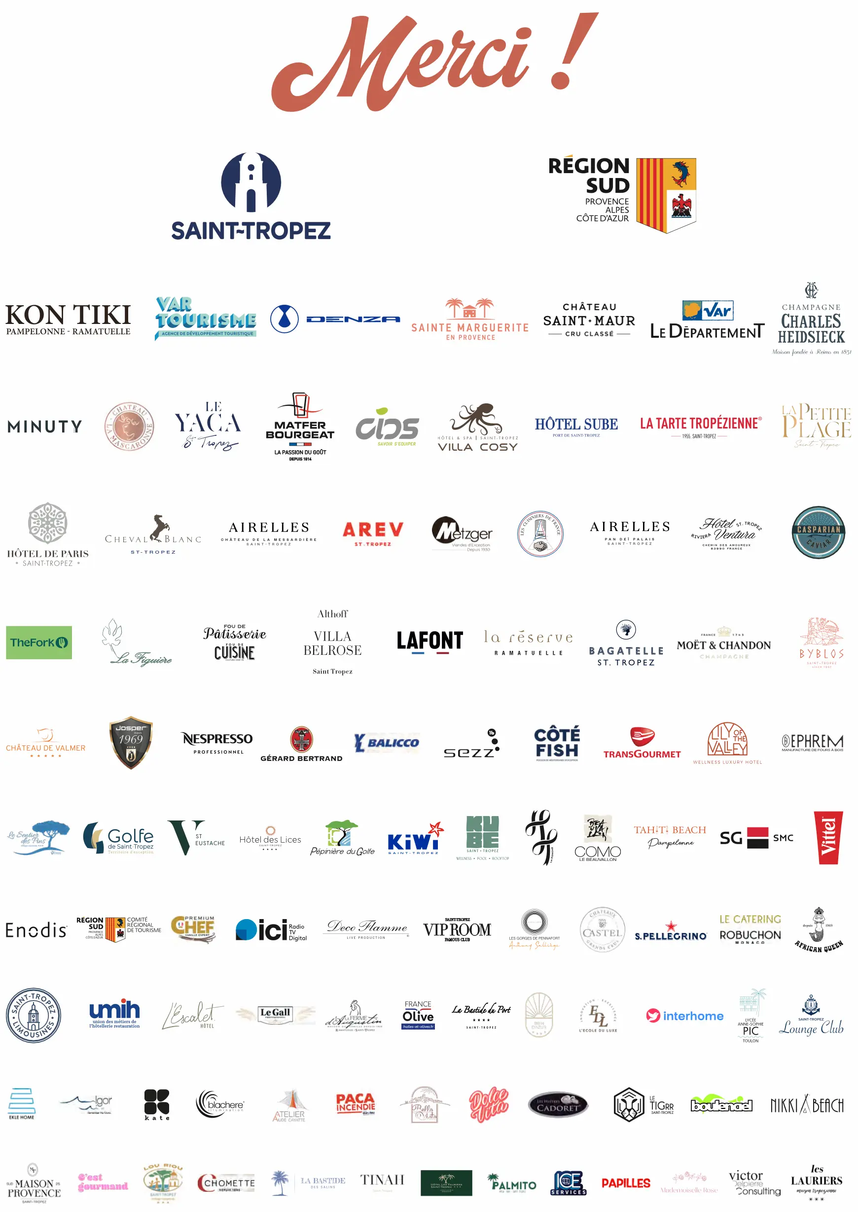 Logos des partenaires de l'événement
