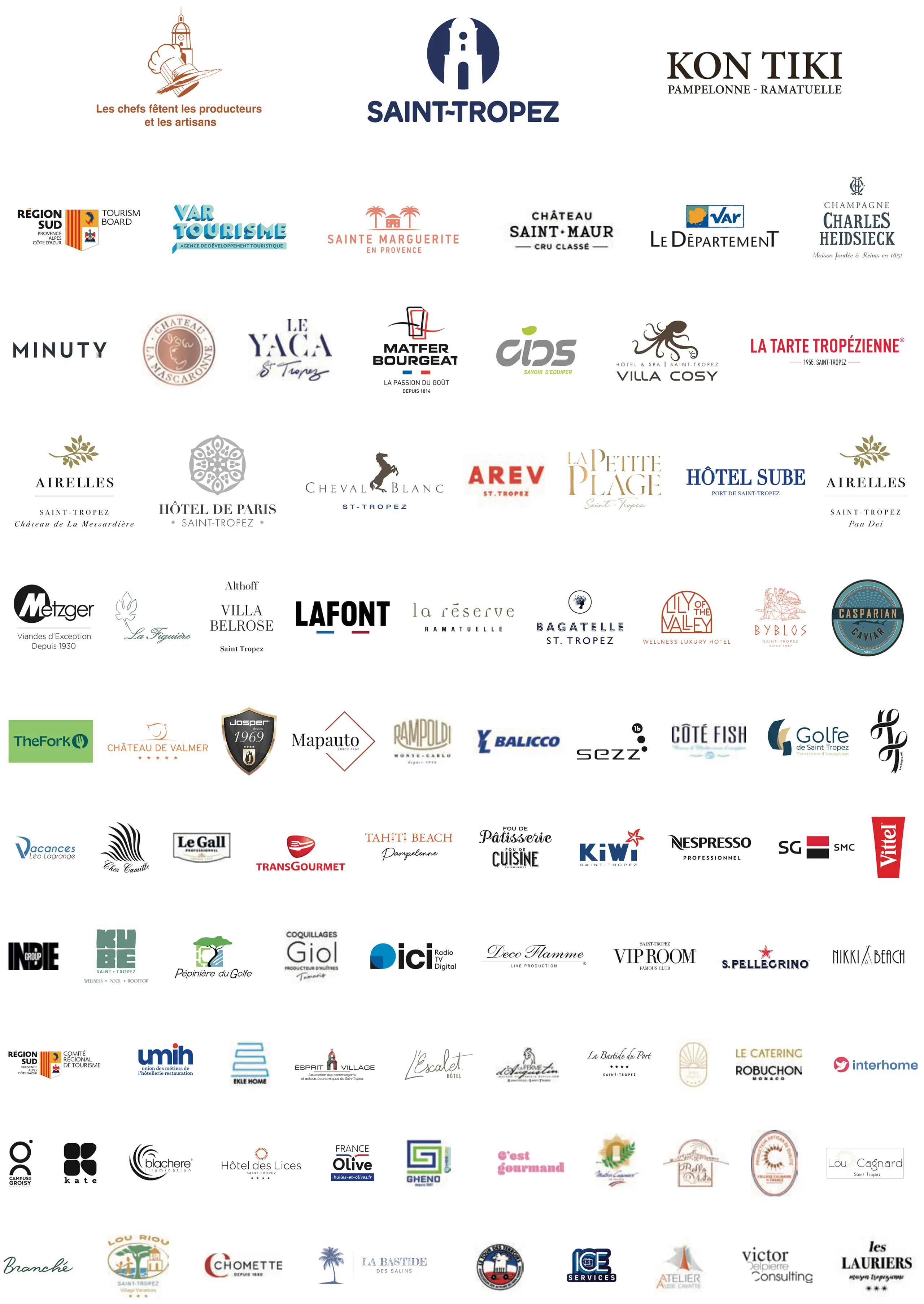 Logos des partenaires de l'événement